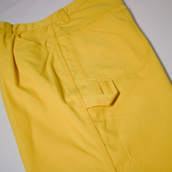 Vintage NWT 80s Sasson Yellow Carpenter Jeans Men Size 34x32 Made in Taiwan ROC - Picture 5 of 10